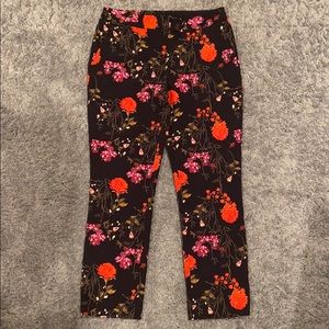 NWOT Black Floral Suit Pants Size 6